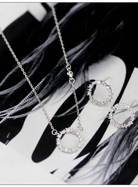 日韩风镶满钻百搭锁骨链
