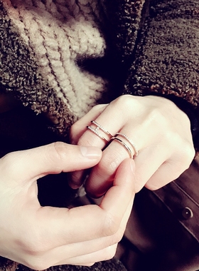 日式轻奢戒指不掉色蹦迪装饰品