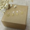 Sweet pure silver sterling silver hypoallergenic natural yellow hair crystal