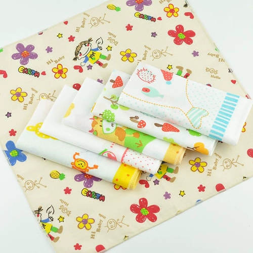 Детский хлопковый мультяшный носовой платок для детского сада, японский слюнявчик