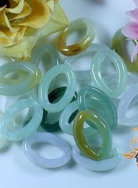 diy翡翠冰种连接扣玉环