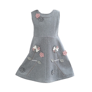 女童毛呢背心裙