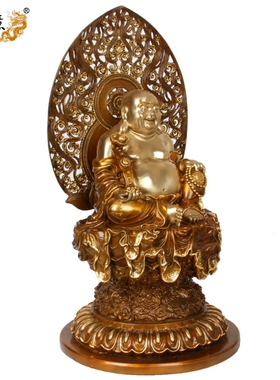 纯铜大肚佛家居摆设