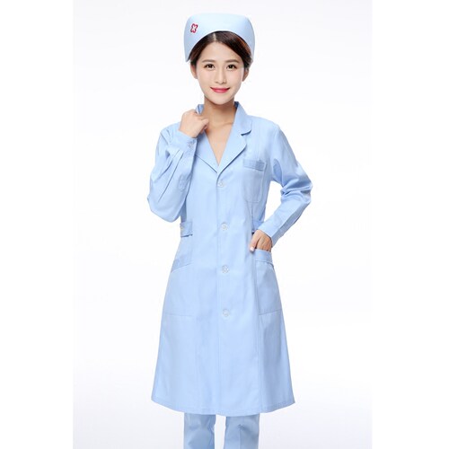 白大褂长袖医生服加厚白大衣实验服男女护士服药店医师服 - 图1