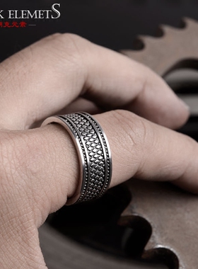 朋克风钛钢日韩版精品男士戒指