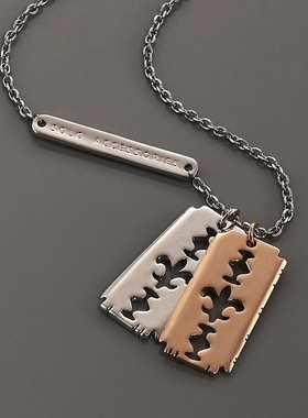 撞色配饰情侣礼物项链