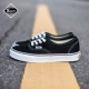 Vans vans aut màu đen và trắng vải cổ điển thấp nam và giày đôi mẫu giày thông thường VN000EE3BLK - Plimsolls