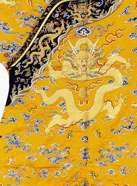 中国民族服装装饰画传统龙凤图案有框装饰画油画布
