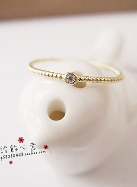 微镶钻螺纹组合闭口百搭戒指