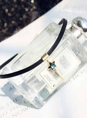 yingacc蓝色流苏颈链锁骨链