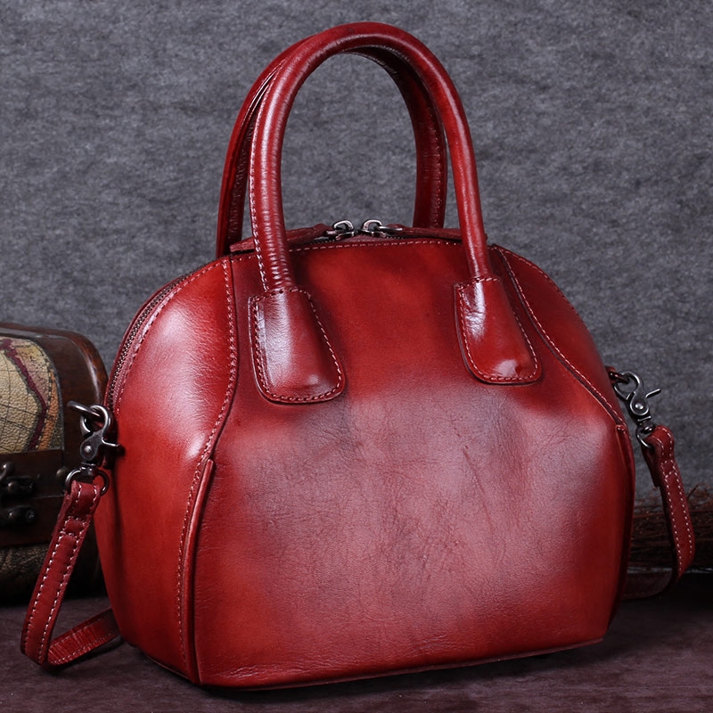 女牛皮贝壳包2020新款复古包包 sophmoda女士包袋