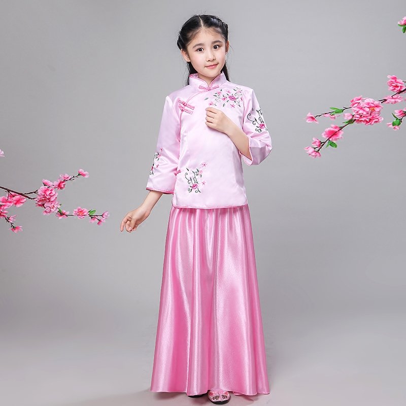 儿童民国风童装学生女童绣花汉服 天禧佳缘民族服装/舞台装