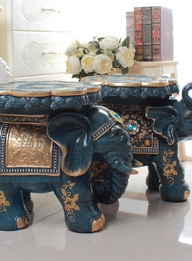 大象凳子树脂办公室镇宅乔迁礼品