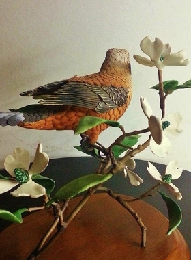 古着1980年代茱萸开花家居装饰