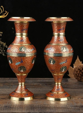 尼泊尔印度复古风彩绘酒店餐花瓶