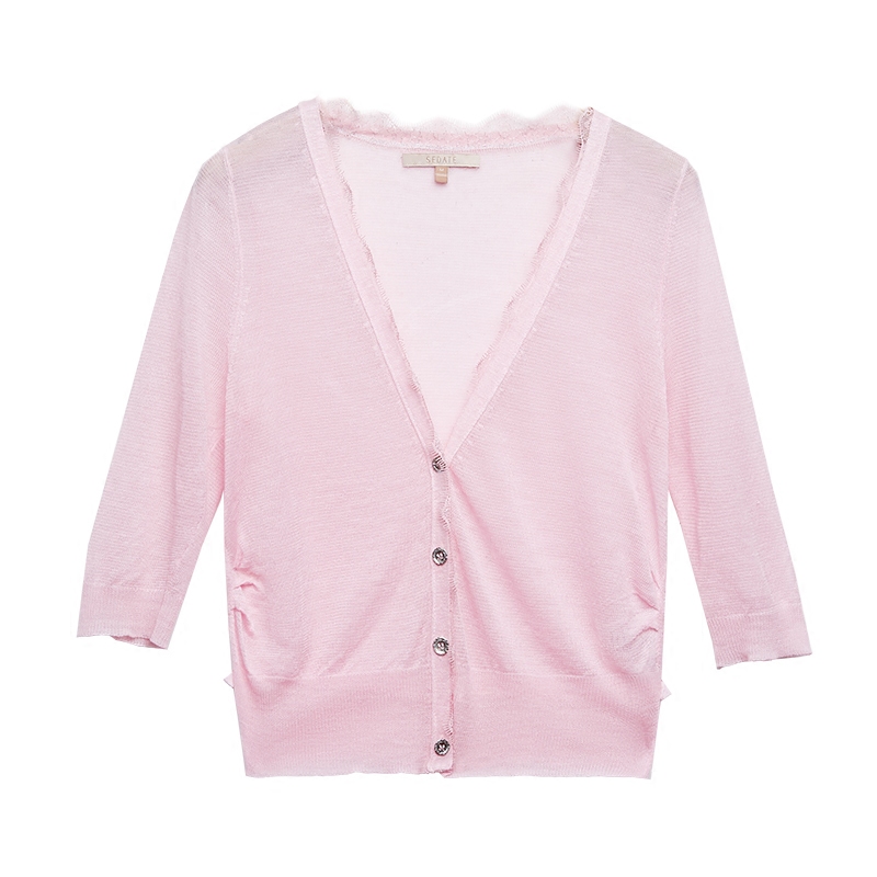 水云间薄款2016夏装修身外搭针织衫 sedate毛针织衫