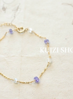 葵子手作轻奢手工定制手链海蓝宝