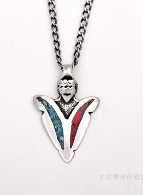 庭院印第安箭头古董项链吊坠