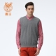 Lu Wang áo len cashmere nam v-cổ rắn màu vest mùa thu và mùa đông mới ấm đặc biệt đích thực giải phóng mặt bằng 144132338 - Áo len Cashmere áo nam hàng hiệu Áo len Cashmere