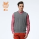 Lu Wang áo len cashmere nam v-cổ rắn màu vest mùa thu và mùa đông mới ấm đặc biệt đích thực giải phóng mặt bằng 144132338 - Áo len Cashmere áo oversize nam Áo len Cashmere