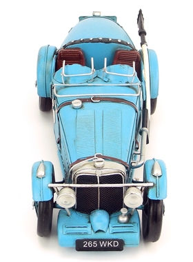 美式复古铁艺名爵老爷车摆设手工