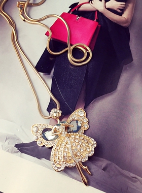 春款守护天使水晶韩国女长款挂件