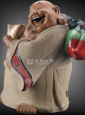 石湾陶瓷工艺精品礼物酒柜门弥勒