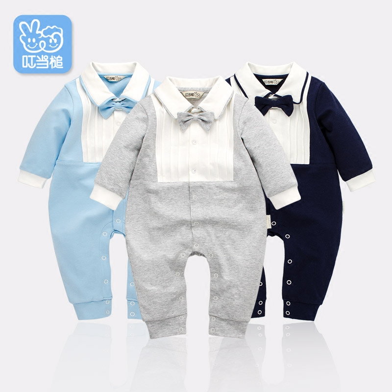 叮当槌春秋外出礼服宝宝0-3月哈衣 易林母婴连身衣/爬服/哈衣
