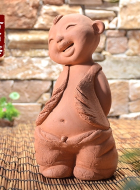 泥塑人物摆件艺术品马若特陶艺