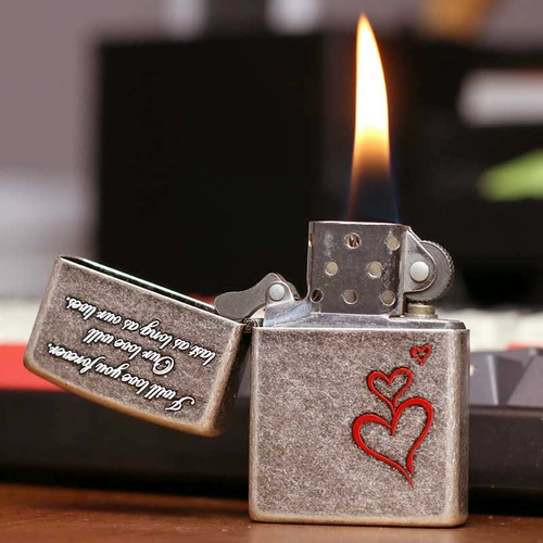 Борьба с более легкой Zippo искренний Гайин Хонсин Вечная любовь Zppo Подлинная встреча Дар День святого Валентина Мужчина Зупу