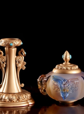 纯铜琉璃佛前长明灯