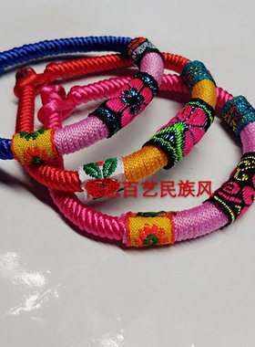 原创民族风编织花边多色手饰品