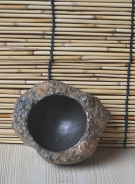 限时秒杀烟灰缸蜂窝珊瑚小石磨原石头烟灰缸奇石收藏品工艺品包邮