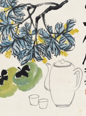 国画字画客厅现代新中式装饰画挂画非手绘仿齐白石岁朝清赏赠装裱