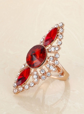 戒指超大夸张装饰女潮镀玫瑰金