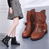 Martens, короткие сапоги, универсальные летние тонкие ботинки на скрытом каблуке на плоской подошве, модель весна/осень 2023 года