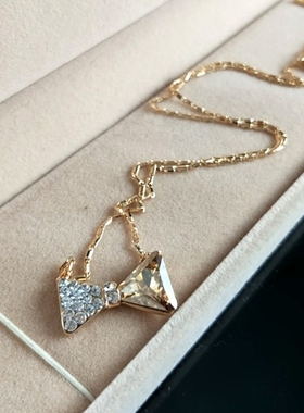 日韩风水晶短款百搭饰品锁骨链