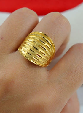 仿真黄金活口戒指欧美夸张
