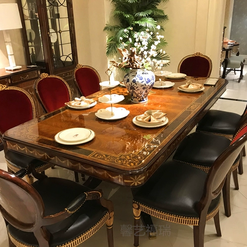 Александр Великий Фэнгшел Камплей Таблица 1.8 -Меттер Вилла Даджин Пятно мебели европейская стиль британский длинный стол Та