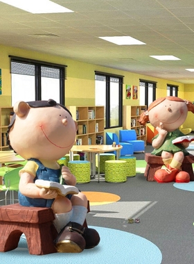 园林雕塑景观装饰娃娃玻璃钢摆件