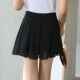 Skirt with ruffled large size chiffon high waist black