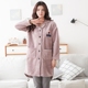 Những ngày thu đông của bộ đồ ngủ nhung san hô dài tay phiên bản dài của áo len flannel Hàn Quốc có thể mặc bên ngoài bộ đồ dịch vụ gia đình - Bộ Pajama áo đẹp Bộ Pajama