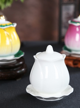 富安陶瓷无字大悲水财神杯佛具