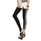 Mùa xuân và mùa thu quần legging thể thao nữ bên sọc quần phụ nữ bó sát mặc mỏng mặc hói hoang dã mạnh mẽ kích thước lớn - Quần tây thường quần nỉ nhung phụ nữ trung niên Quần tây thường