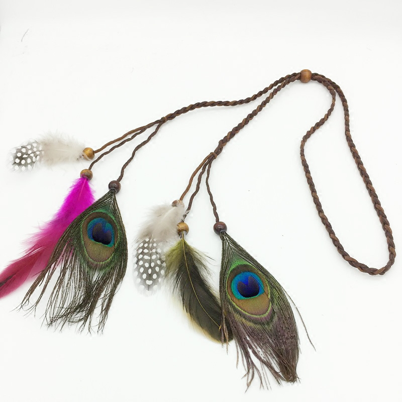 欧美羽毛发饰发带孔雀毛民族风发饰品非洲鼓旅游表演运动比赛头带,淘宝优惠券,粉丝福利购,淘宝优惠卷