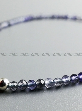 原创宝石极细切面迷你项链手串