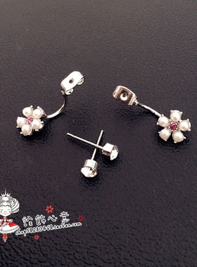 五瓣花两用后挂式耳环