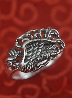 原创复古民族风999纯银戒指女