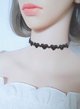 choker防过敏系带心连心原宿项圈