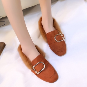 女冬季加绒毛毛鞋